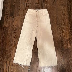 High Rise Wide Leg Crop Jeans